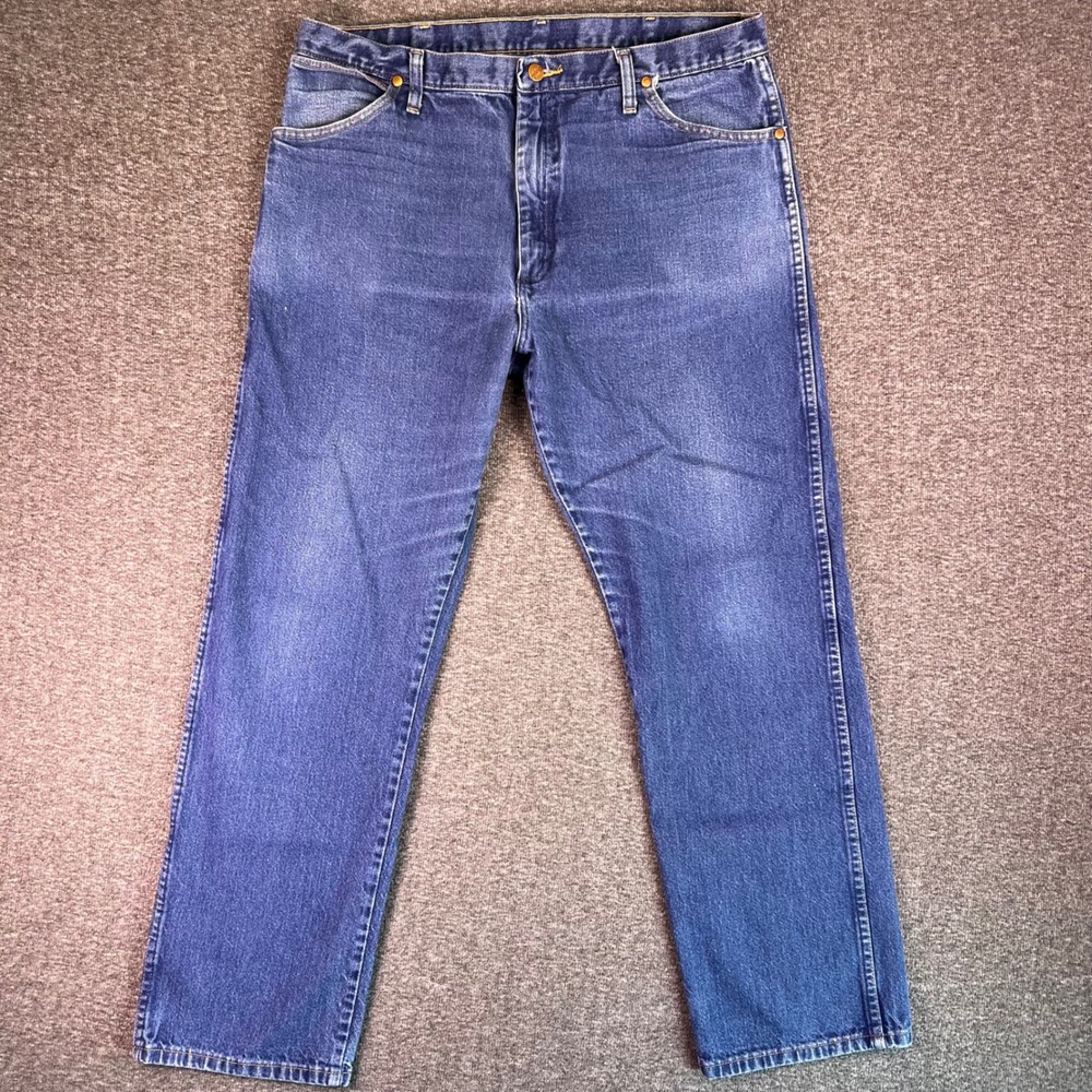 Wrangler Jeans Mens 38x32 Blue Cowboy Cut Straight Rodeo‎ Western Denim 13MWZPV